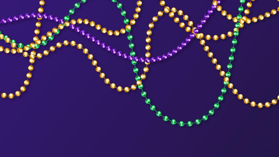 mardi gras bead background