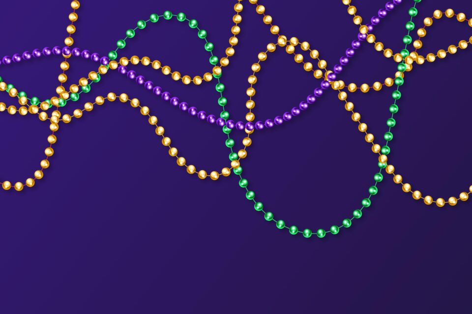 mardi gras bead background
